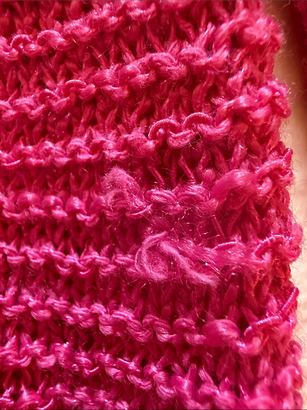 ZOZO Scoop-Neck Button-Accent Sweater in Bright Fuchsia - Picture 4 of 7